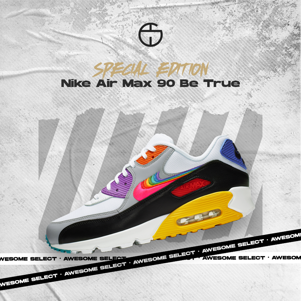 奧升嚴選 • Nike Air Max 90 Be True 彩虹 氣墊 CJ5482-100