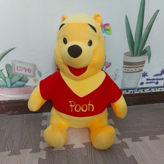 授權品迪士尼坐姿小熊維尼娃娃小熊維尼玩偶 維尼熊抱枕 模樣超吸睛