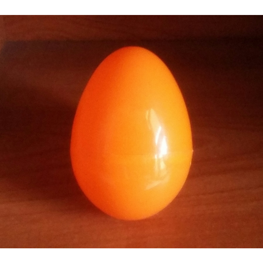 橘色塑膠蛋殼｜復活節 彩蛋 抽獎球 扭蛋殼 彩色蛋 塑膠蛋 空白蛋殼 造型蛋