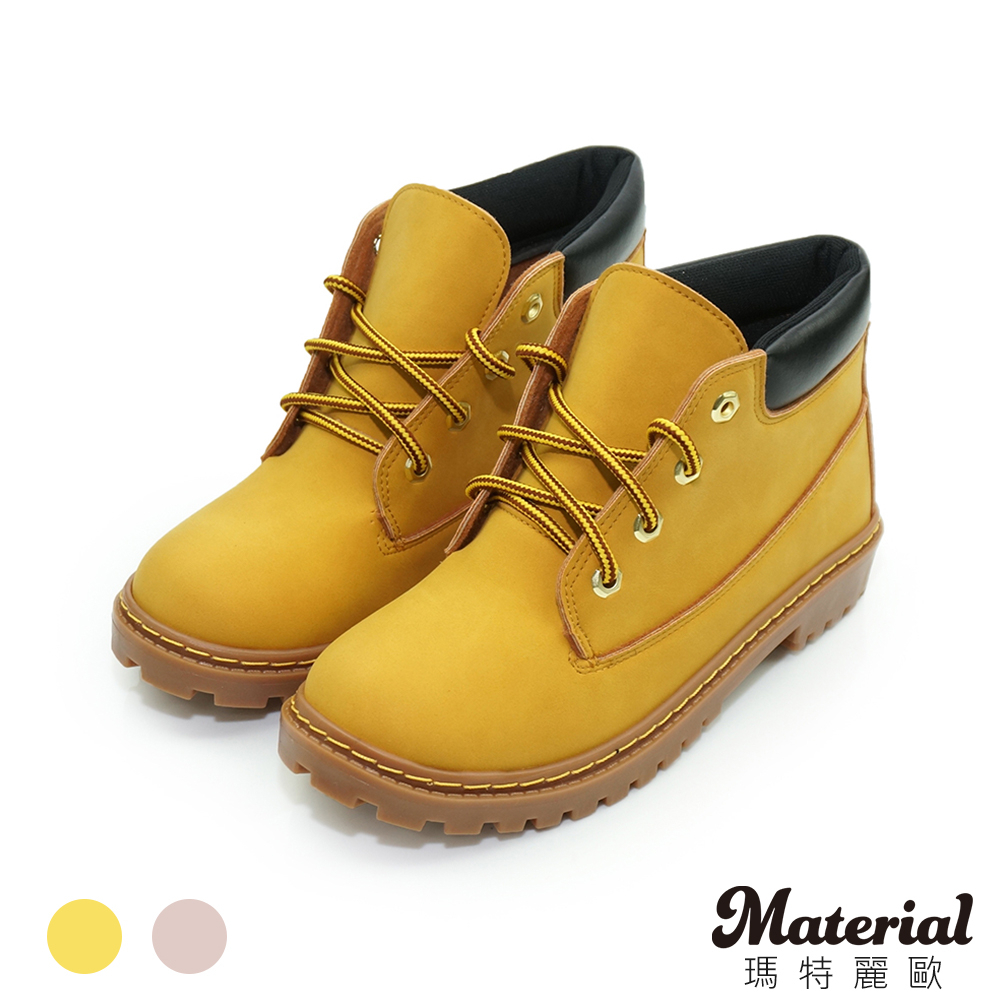 Material瑪特麗歐 【全尺碼23-27】短靴 4孔包邊個性短靴 T52707