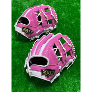 棒球世界ZETT SPECIAL ORDER 訂製款棒壘球手套特價內野12吋粉白配色
