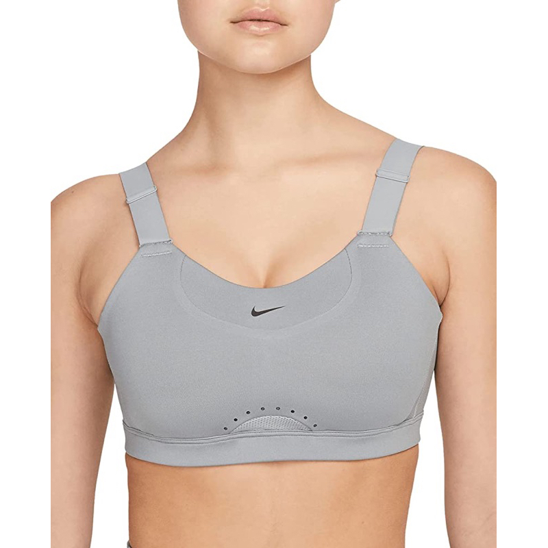 Nike Alpha Bra 高強度 背扣式 灰色寬肩帶運動內衣 籃球 羽球 排球 跑步 有氧 拳擊DD0431-073