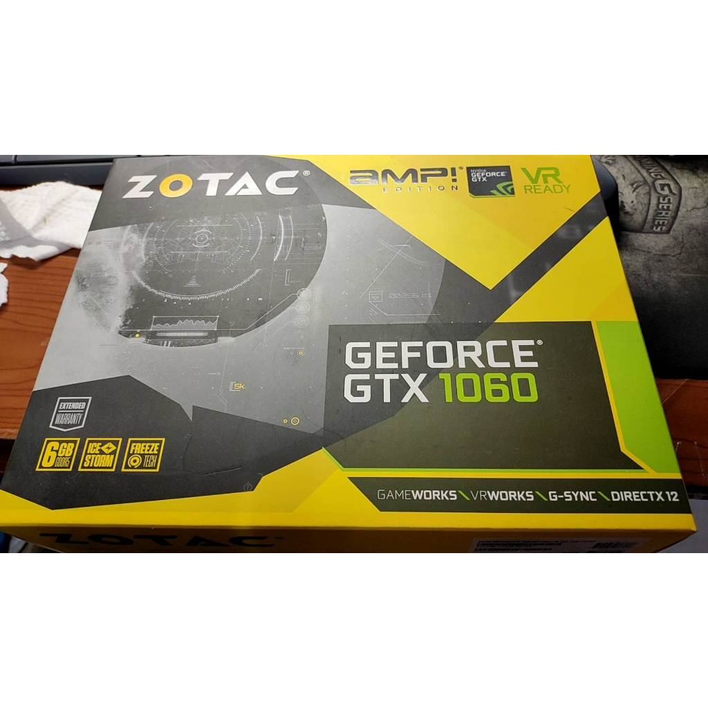 索泰ZOTAC GTX1060 6G AMP GDDR5X 完整盒裝 採用GTX1080架構晶片