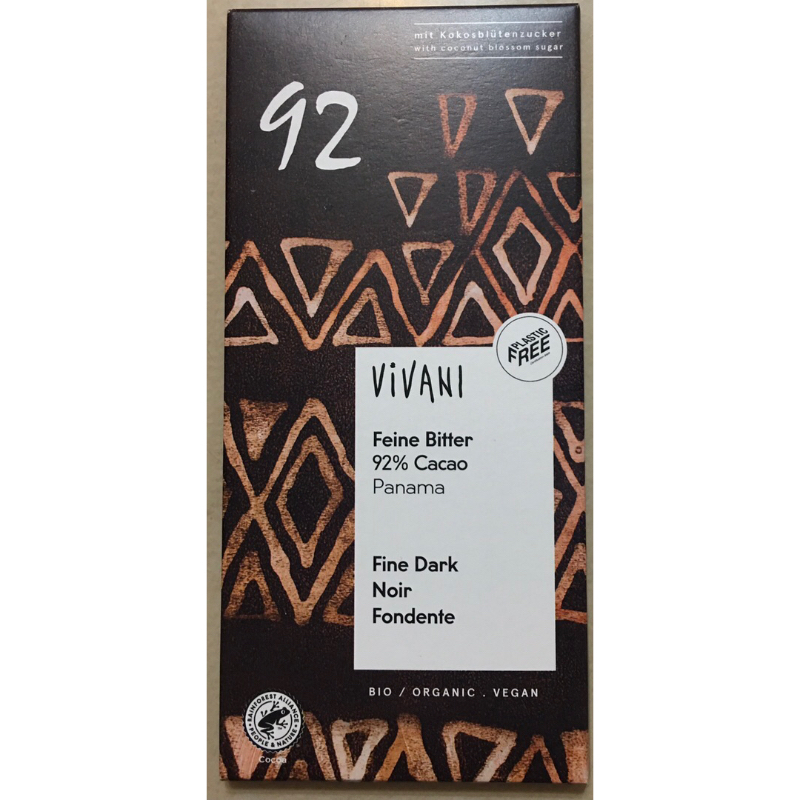 Vivani 日本北海道92%黑巧克力 80g/片 （現貨）