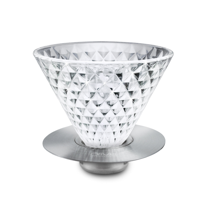 Driver鑽石濾杯2-4cup 特殊鑽石切割面設計 耐熱玻璃 鑽石 玻璃濾杯 手沖咖啡 咖啡濾杯 送禮 濾杯