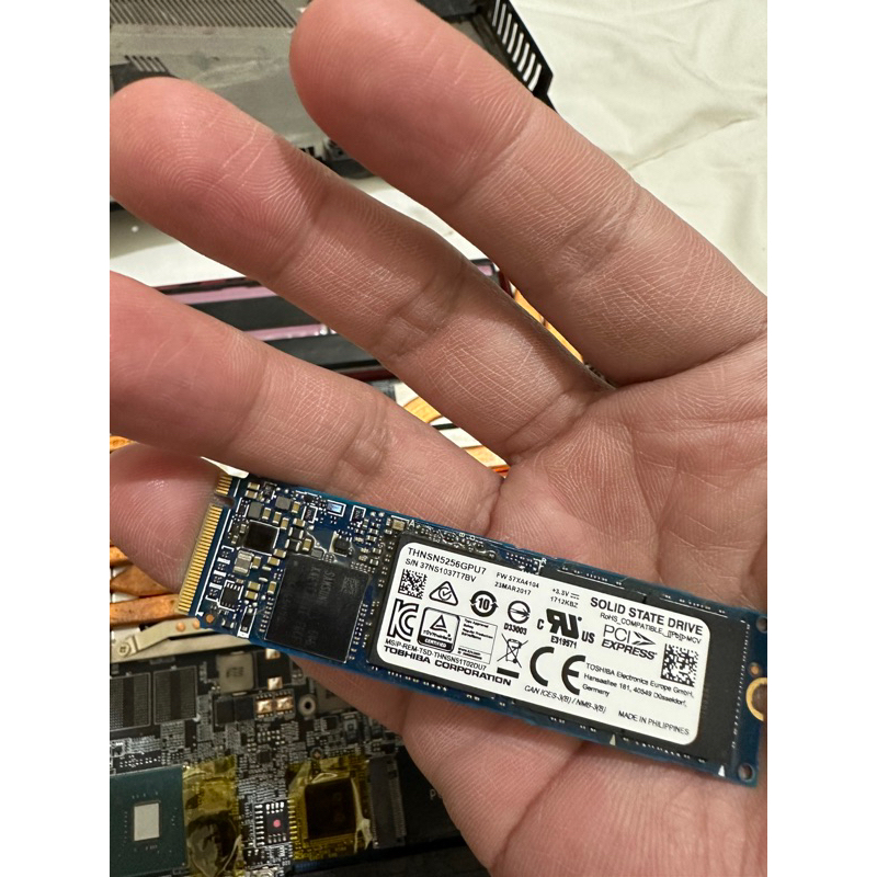 筆電升級m.2 ssd 拆下單賣 微星筆電 東芝ssd 256gb