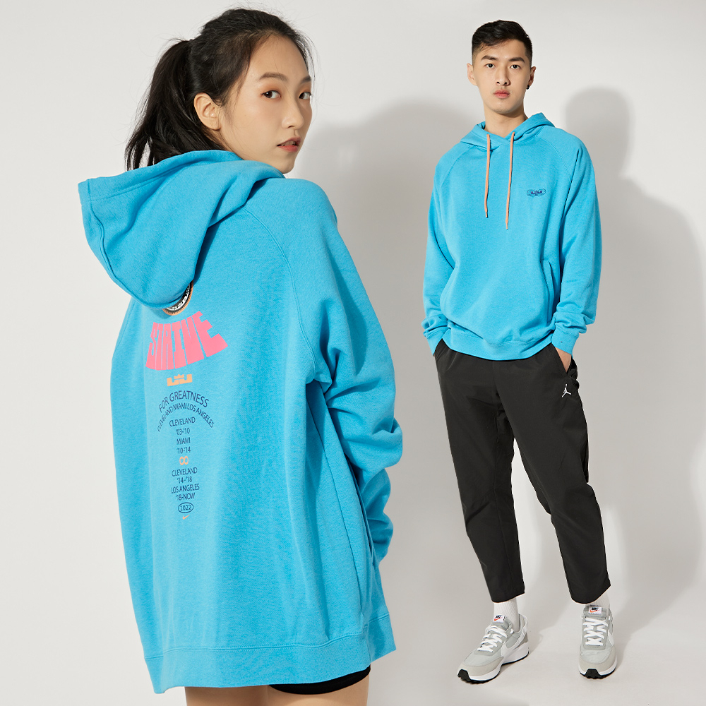 Nike As Lj M Nk Hoodie Po 男 藍 詹姆士 帽T 刷毛 長袖 DQ6130-446