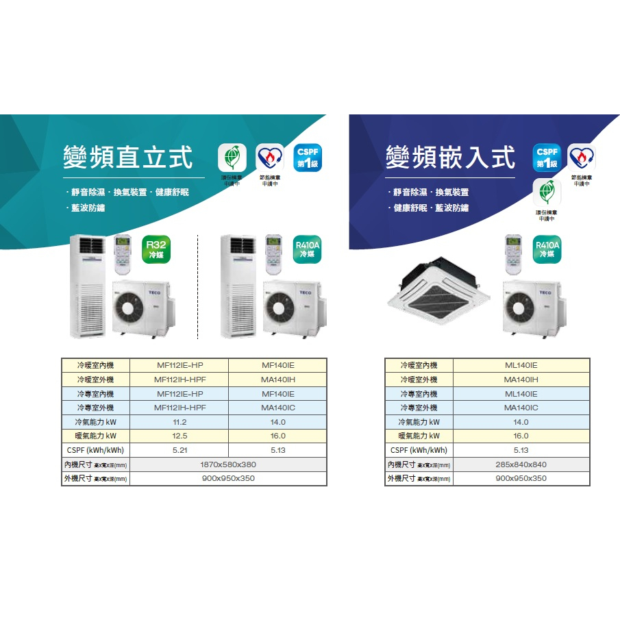 【佲昌企業行冷氣空調家電】東元變頻 冷專/冷暖落地箱型11.2kw 4馬力/HP 18~20坪單相220V空機價