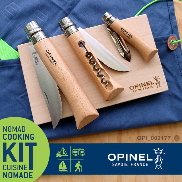 【LED Lifeway】OPINEL (公司貨-最新款) 游牧露營廚具 (整組含刀具、砧板、收納布)