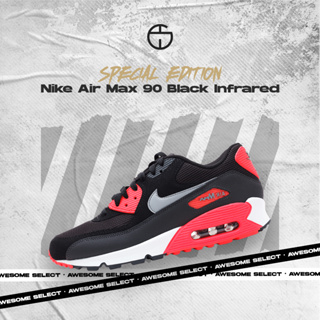 奧升嚴選 • Nike Air Max 90 Black Infrared 黑橘 網面 537384-006