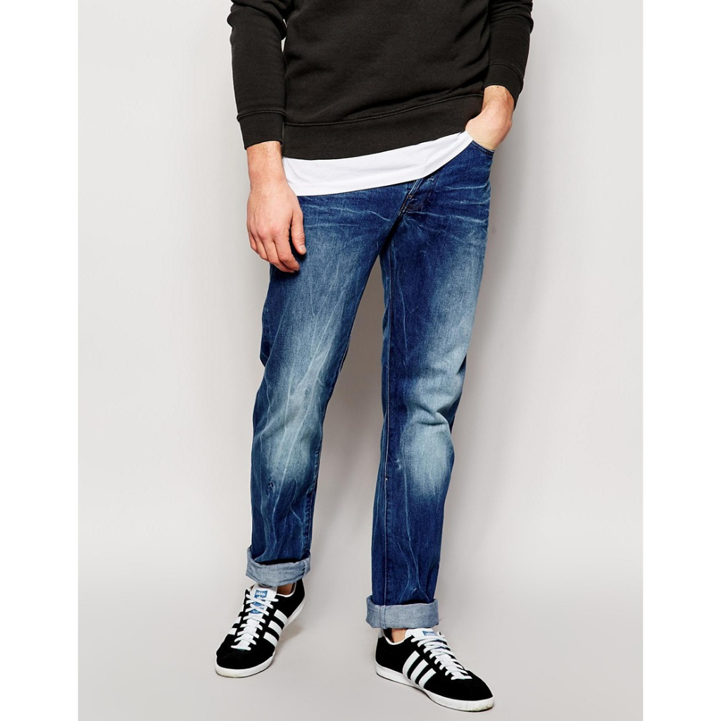 [低價出清] 全新 荷蘭時裝品牌 G-STAR 3301 閃電刷痕 牛仔褲