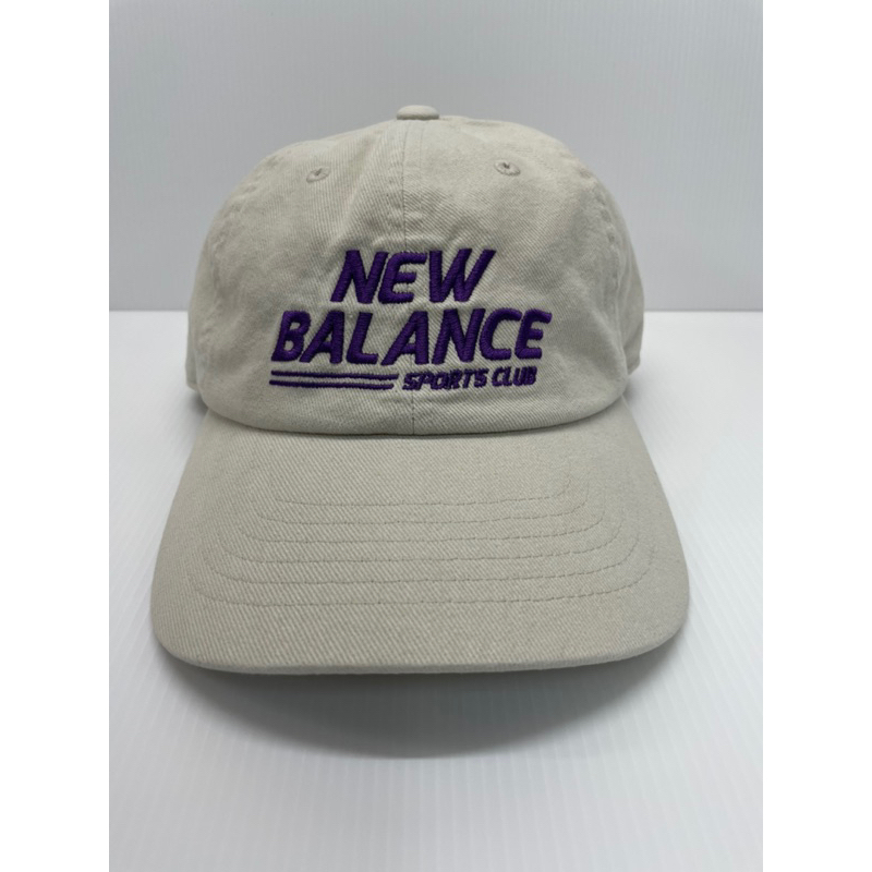 NEW BALANCE 紫色刺繡帽子 棒球帽 老帽 撞色刺繡