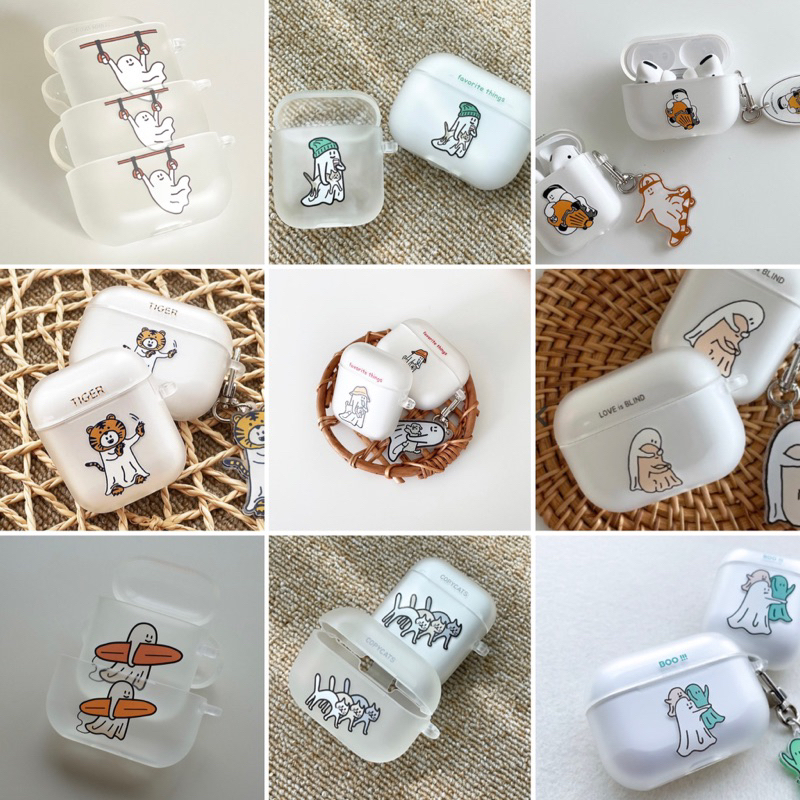 即有+預 韓國文創 Percentage 鬼魂耳機套 airpods保護套 耳機套 幽靈 airpodspro鬼魂