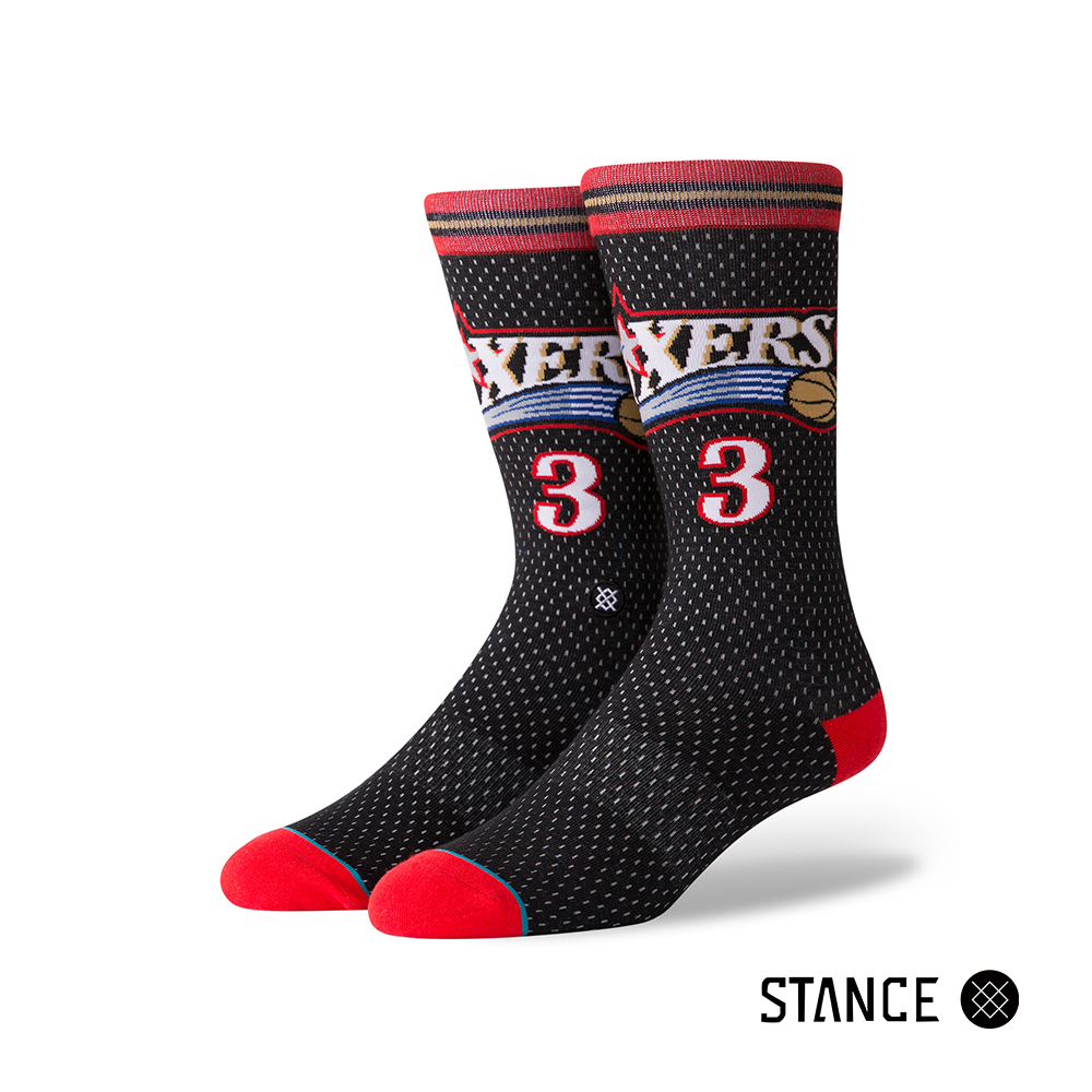 騎士風~ STANCE NBA 七六人隊 IVERSON 籃球襪 襪子