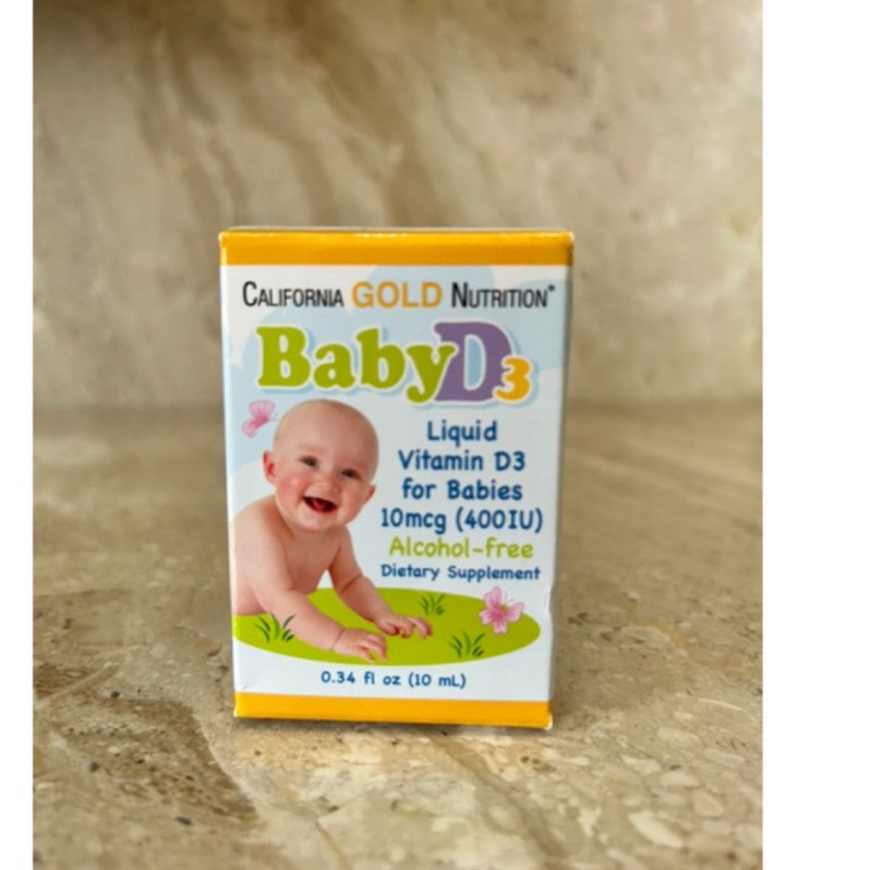 California Gold Nutrition   嬰兒維生素D3滴劑  10微克（400國際單位）10ml