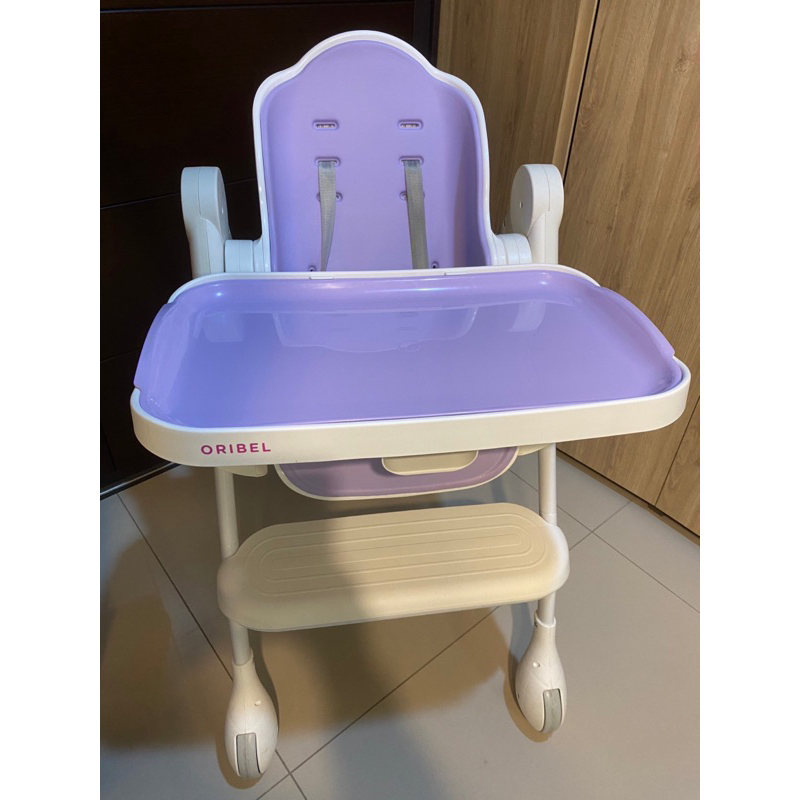 oribel cocoon成長型高腳餐椅經典款 莫蘭迪紫色已停產 9成新 二手 自取