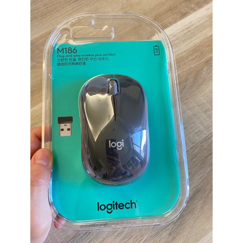 全新品-羅技 Logitech M186 無線滑鼠 滑鼠