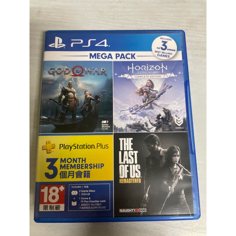 Sony PS4 MEGA PACK God of war 無The Last of us 二手品