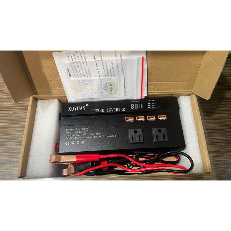 Power Inverter 1200W 電源轉換器 直流12V 轉 交流110V 轉換器