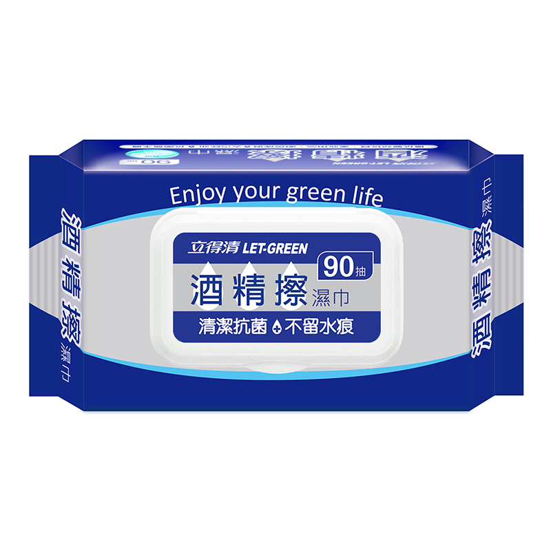 立得清酒精擦濕巾[箱購] 90PC抽 x 1 x 24Pack包/箱【家樂福】