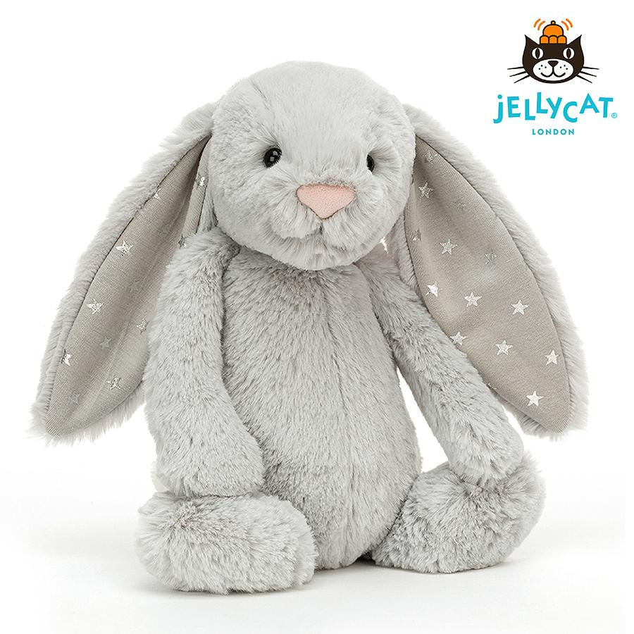 Jellycat微光灰星星兔/ 31cm/Jellycat Bashful Shimmer Bunny/ 31cm　eslite誠品