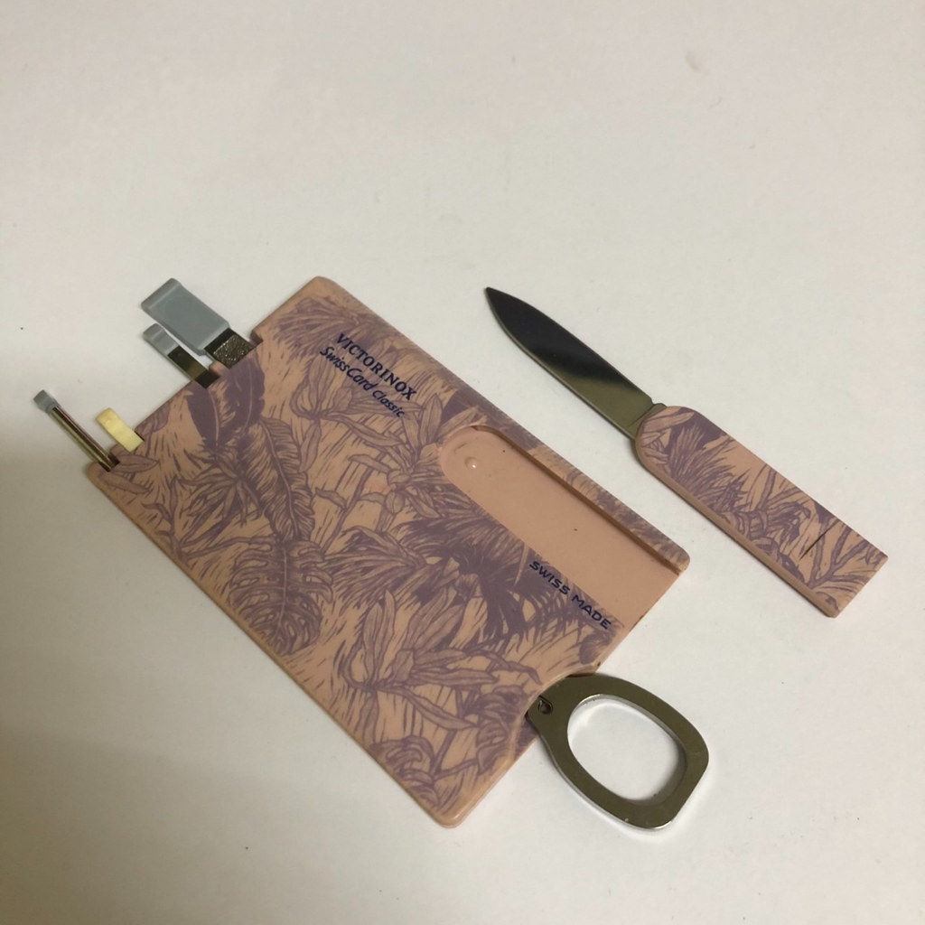 [沐沐屋] VICTORINOX 瑞士維氏10用名片型瑞士刀-玫瑰丁香 印花