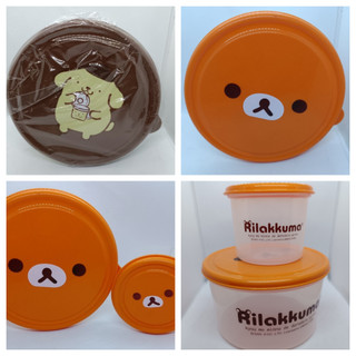 2小時快速出貨 拉拉熊保鮮盒 Rilakkuma 懶懶熊 布丁狗 三麗鷗 圓形 日系收納盒 置物收納盒 便當盒 飯盒