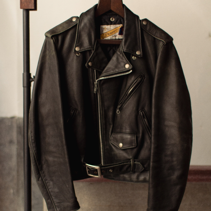 《白木11》 80s Schott 618 leather perfecto 美國製 黑色 騎士 皮衣 夾克 外套