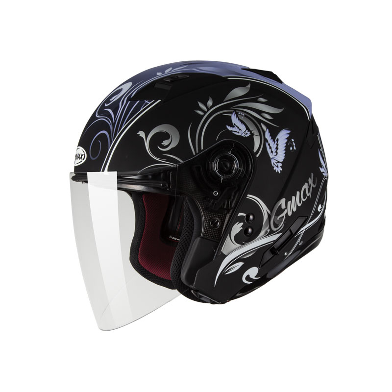 【SOL Helmets】GMAX OF-77開放式安全帽 (蝴蝶三代_消光黑/紫) ｜ SOL安全帽官方商城