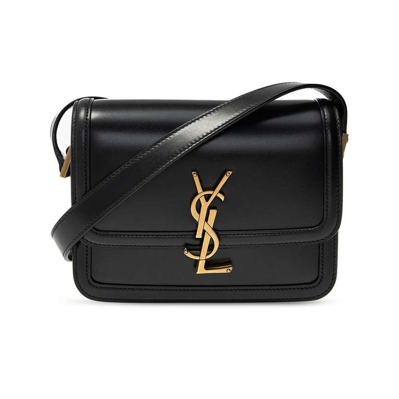 Saint Laurent 634306 YSL Solferino 小號皮革單肩包/豆腐包 黑色