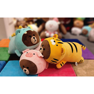 現貨快速出貨 15吋LINE趴姿熊大變裝系列玩偶 絨毛娃娃 熊大 Line Friends