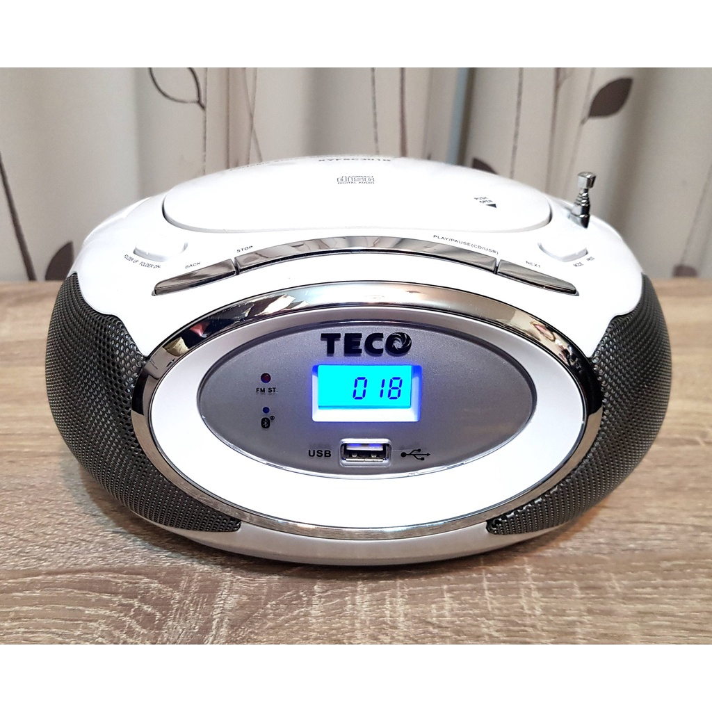 二手有貨 TECO功能全正常 可插耳機 不挑片 藍芽 USB MP3 CD 手提音響 體積小巧 東元 XYFSC301B