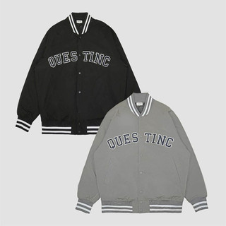 【QUEST】現貨 QUEST COLLEGE LOGO BASEBALL JACKET 大學字體 棒球外套 兩色