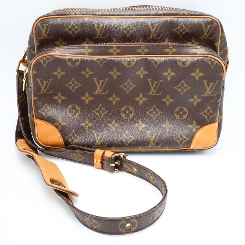 LOUIS VUITTON LV 路易威登 老花雙層斜背包 航空包 Nile M45244 二手