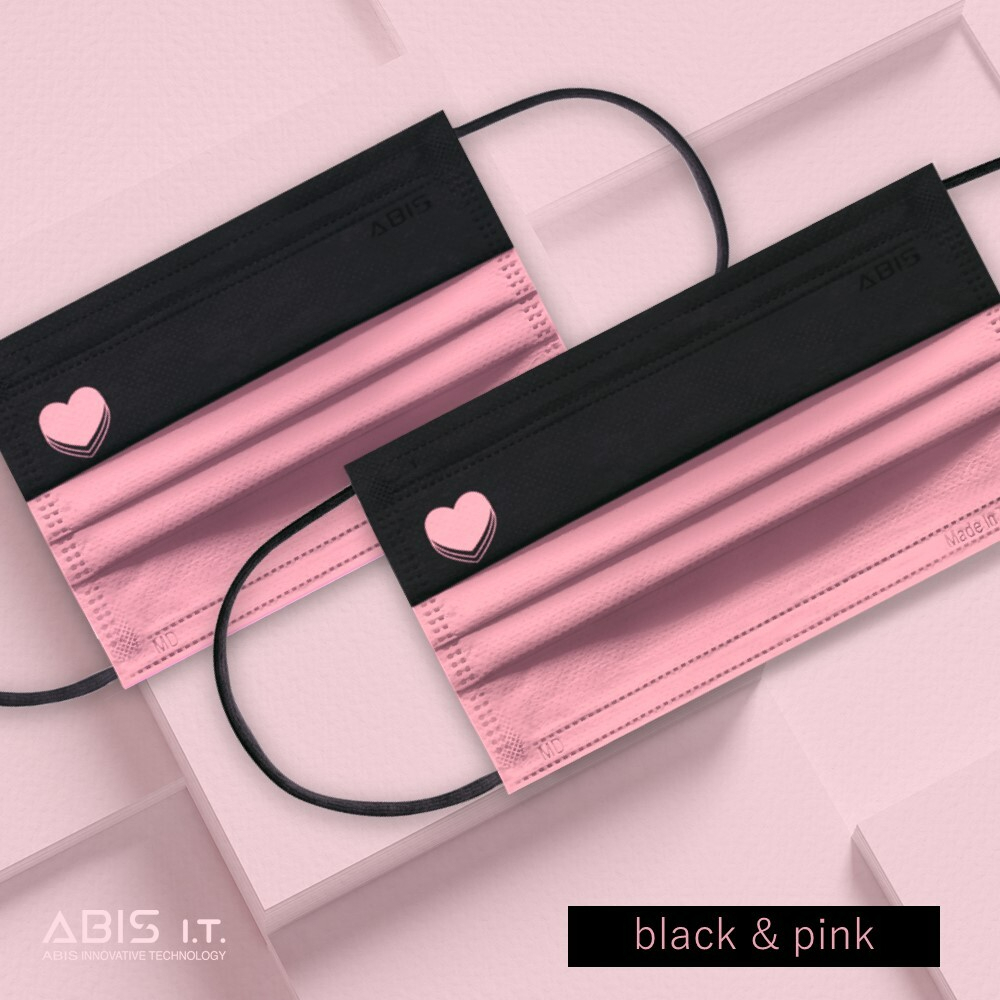 ABIS【醫用口罩｜成人｜大童】Black&amp;Pink -10入BLINK款 現貨快出 芭比風