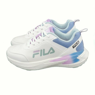 【米蘭鞋都】FILA Cruise (女) 輕量 緩震 慢跑鞋 舒適 透氣 J309X 白藍 另有黑桃色