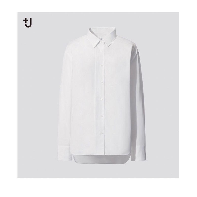 Uniqlo +j 寬版 白襯衫 XL