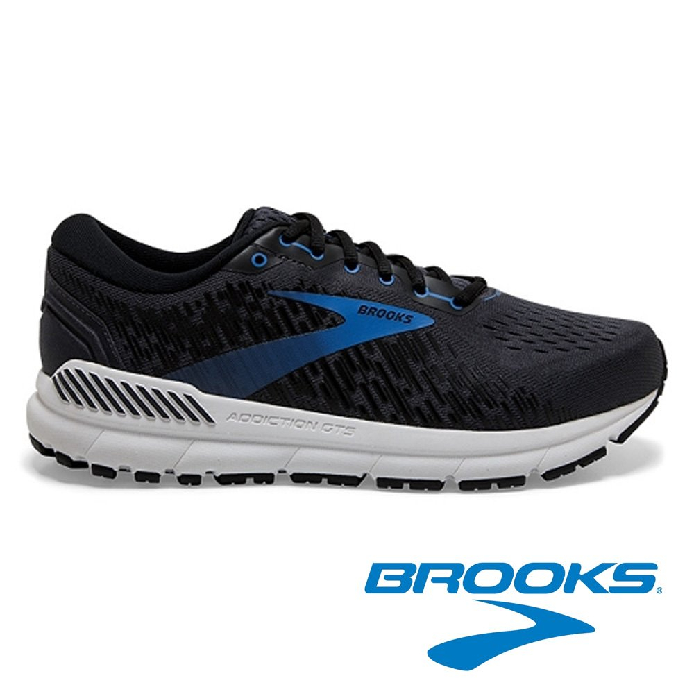 【BROOKS】男 GTS支撐型避震緩衝運動健行鞋-超寬楦『黑』110365