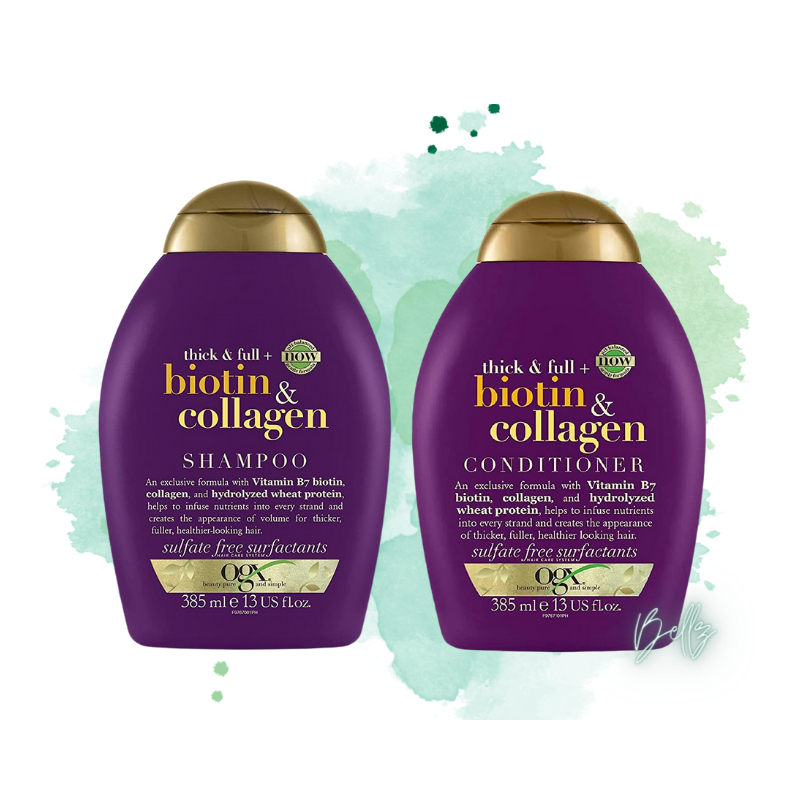 【Bellz】 OGX 生物素 膠原蛋白 洗髮乳 潤髮乳 Biotin Collagen Shampoo