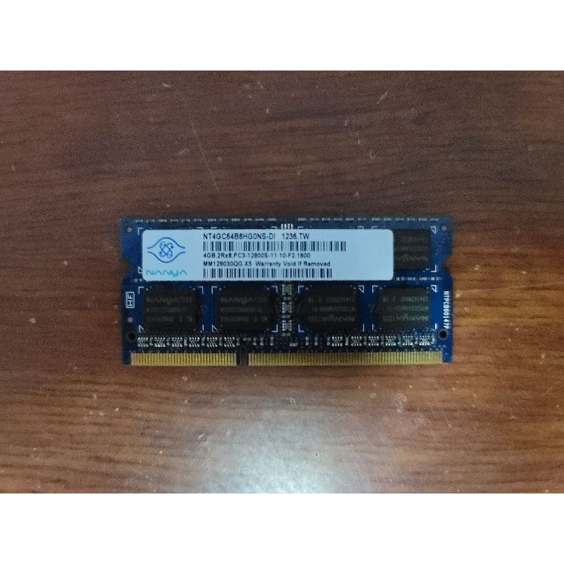 Nanya 4GB 1600MHz DDR3 筆電 記憶體 laptop RAM（二手）