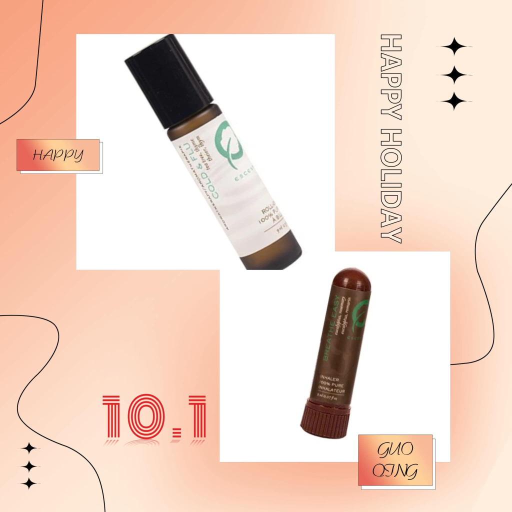 Escents 伊聖詩鼻炎精油膏 (2ml)+ 舒緩滾珠精油(9ml)套裝