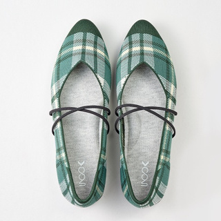 inooknit | 壞女孩平底鞋 綠格紋 | Bad Girl Flats Green Plaid