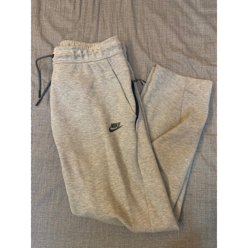 ｛二手美品｝NIKE NSW TECH FLEECE 棉褲 居家 穿搭 運動長褲 非縮口款 黑色 灰色