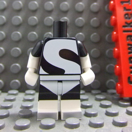 【積木2010】樂高 LEGO 人偶身體 / 超人特攻隊- 壞蛋辛拉登S字樣上下身 (71012)(T-01)
