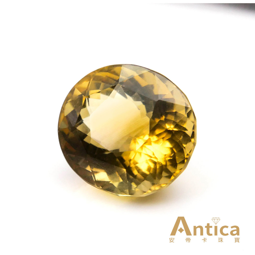 [ANTICA]黃水晶 Yellow Quartz 12.73克拉 橢圓 黃色 橘色 非洲 （經理推薦）安帝卡珠寶
