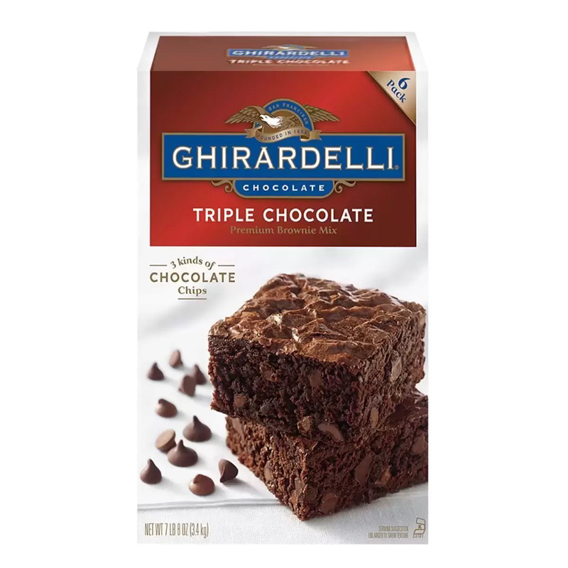Ghirardelli Triple 巧克力布朗尼預拌粉 3.4公斤 X 1入 好市多代購Costco