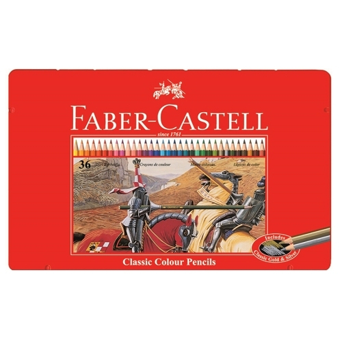 輝柏Faber- Castell 油性鉛筆36色(鐵盒)