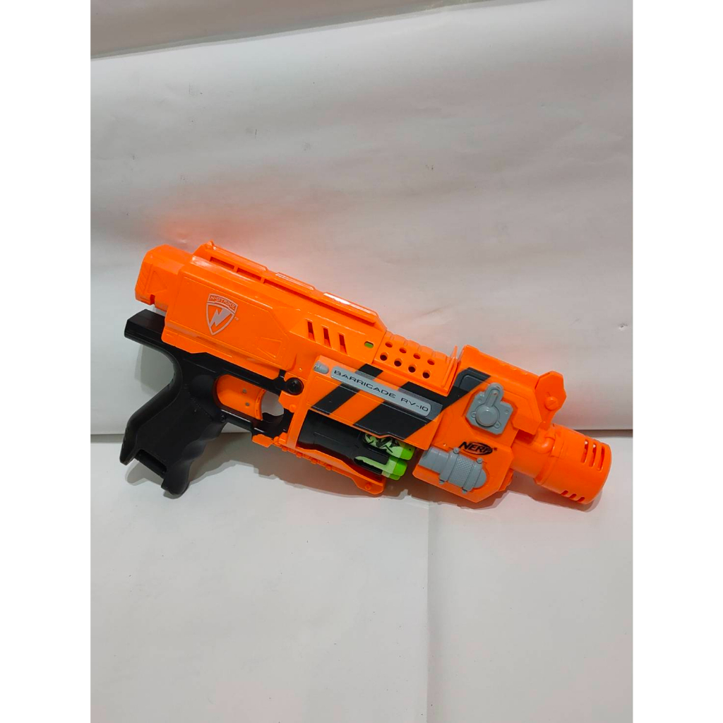 ［二手現貨］無盒 NERF Barricade RV-10 Gear-up 橘 玩具槍 現貨