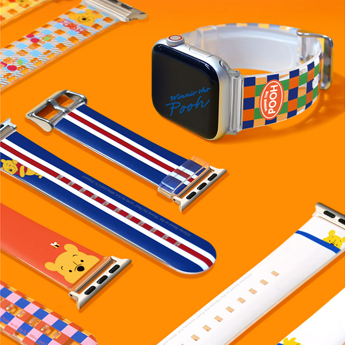 Apple Watch Ultra / Galaxy Watch│韓國 迪士尼 小熊維尼 印刷圖案 TPU 透明錶帶