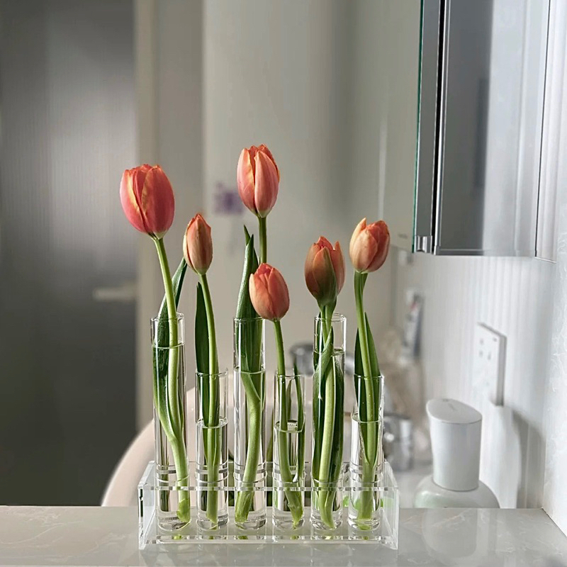 試管花瓶 玻璃網紅ins花藝水培花器 插花瓶 裝飾品擺件鮮花